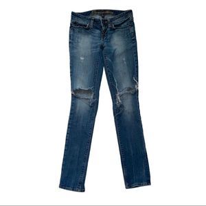 Gap Womens 1 premium skinny distressed medium wash Jean